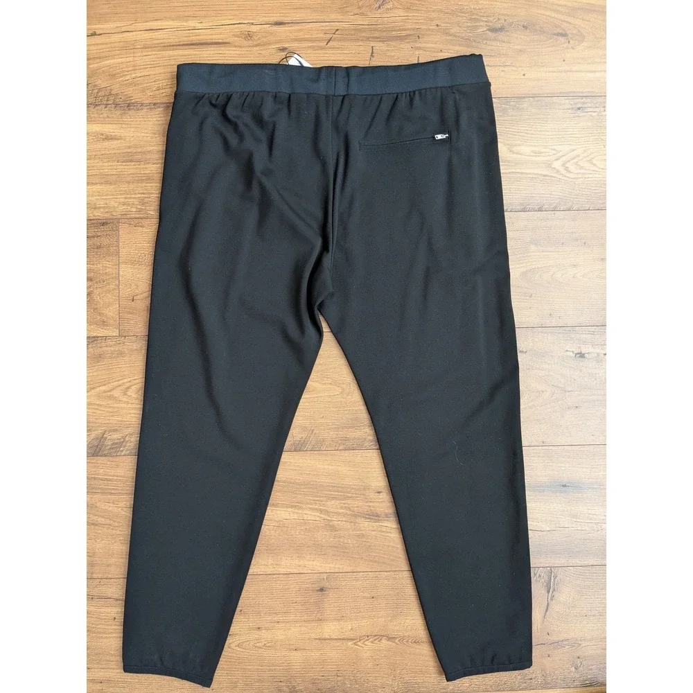 NWT $225 Theory Demir Pants Black Jogger Sweatpants Stretch Tech‎ Knit Men's XXL